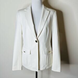 DKNY Ivory One Button Blazer